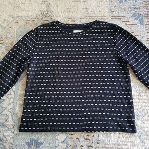 LOFT Lou & Grey, Size L, printed crop sweater